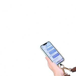Portefeuille à bandoulière en polyester personnalisable et réglable, avec fermeture éclair, vente en gros, sacoche universelle pour téléphone portable, lanière bandoulière - Product Image 3