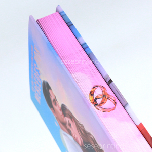Impresión de Libros con Bordes Pulverizados, Edición Especial Personalizada, <span class=keywords><strong>Novelas</strong></span> de Ficción Romántica de Tapa Dura con Cubierta Metalizada y Sobrecubierta - Product Image 5