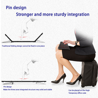 Keyboard Lipat Nirkabel Tipis Portabel Mini Lipat Tiga dengan Touchpad USB Type-C LED Backlit untuk Penggunaan Kantor