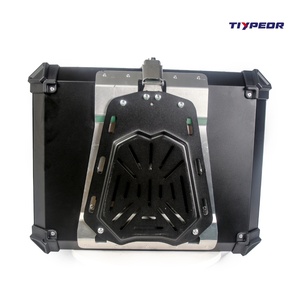 TIYPEOR <span class=keywords><strong>80L</strong></span> Noir Nouveau Coffre de Moto en Alliage d'Aluminium Boîte de Rangement pour Bagages Support d'Installation Rétrofit/Mise à Niveau - Product Image 3