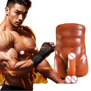 ถ้วยซิลิโคนสำหรับผู้ชาย masturbator ครึ่งร่างกายพร้อมบั้นท้ายขนาดใหญ่และทางด้านหลังเครื่องบินสำหรับผู้หญิงรักร่วมเพศ - Product Image 4