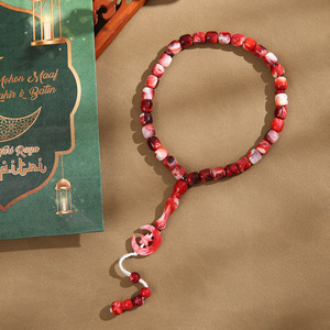 Braccialetti del Medio Oriente e dell'Arabia Saudita, trentatré grani per la preghiera, perline per la preghiera con stella e luna, Misbaha, braccialetto - Product Image 2
