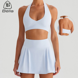 Ropa Deportiva para Mujer, Cintura Alta, Secado Rápido, Tacto Fresco, para Golf, Running, Vestido de Tenis, Falda de Tenis Plisada, Conjunto de 2 Piezas - Product Image 1