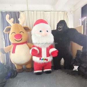Costume gonflable de mascotte <span class=keywords><strong>renne</strong></span> géant bonhomme de neige Père Noël pour Noël Cosplay Fancy Dress Celebration Props 2m/2.6m/3m - Product Image 3