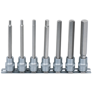 Rail à douilles à 7 pattes avec 6 longues casseroles de 3/8 pouces 4 à 12 mm tournantes ciblées pour un accès pratique aux outils - Product Image 1