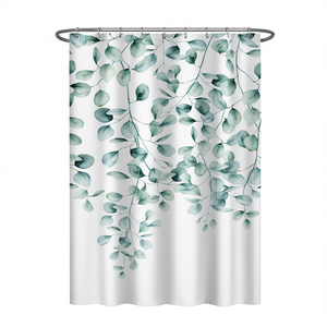 Cortina de Ducha de Tela Cali 180x200 cm con Estampado de Eucalipto, Decoración para Baño - Product Image 2