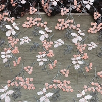 Nouveau tissu en tulle à sequins motif branche d'arbre fleuri, tissu en dentelle à sequins sur mesure, coloré, disponible en ligne pour le marché africain