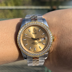 Reloj de pulsera mecánico con caja de zafiro de alta calidad de lujo Reloj Para Hombre Relojes mecánicos automáticos de diamante - Product Image 4