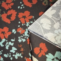 Popeline 100% Coton Peigné 40S Écologique à Motif Floral Imprimé Numérique Personnalisé, 1M Min Sans MOQ pour Vêtements