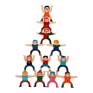 People shape non-toxic eco-friendly medium animal kids wooden tower stacking block for <span class=keywords><strong>play</strong></span> - Product Image 2