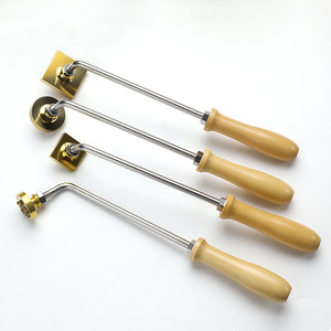 Sello de latón para grabar en madera y cuero, sellos personalizados con logotipo moldeado y perforación externa, forma rectangular - Product Image 5