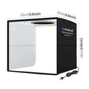 最畅销尺寸 PULUZ 25 厘米折叠便携式 ABS 环形灯 12 色背景布 摄影灯光摄影棚拍摄帐篷箱 - Product Image 4