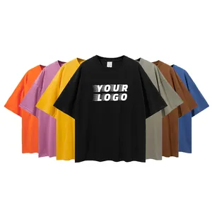 Hot sale advantaged fabric high quality solid color customized logo comfortable couple unisex oveisize t-shirt