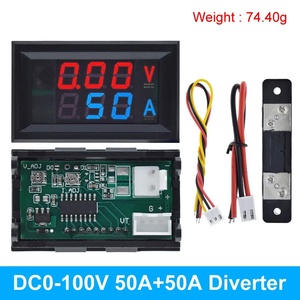 DC 6-120V 50A 100A Voltmeter Ammeter LED Amp voltmeter Digital Volt Meter Gauge voltmeter <strong>ampermetr</strong> 12V With Shunt - Product Image 1