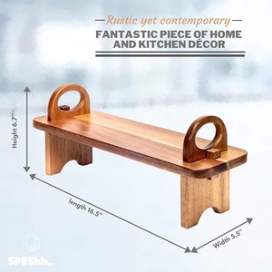 Detachable Portable Double-Layer <b>Tray</b>, Solid Wood <b>Dinner</b> Plate, Creative Ornament, Luxury Dessert Table, Acacia Wood Display - Product Image 4