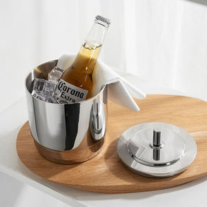 İskandinav yaratıcı işık lüks buz kovası paslanmaz çelik soğutucu için parti eve taşınma şarap seti odası dekorasyon hediye fikri - Product Image 6