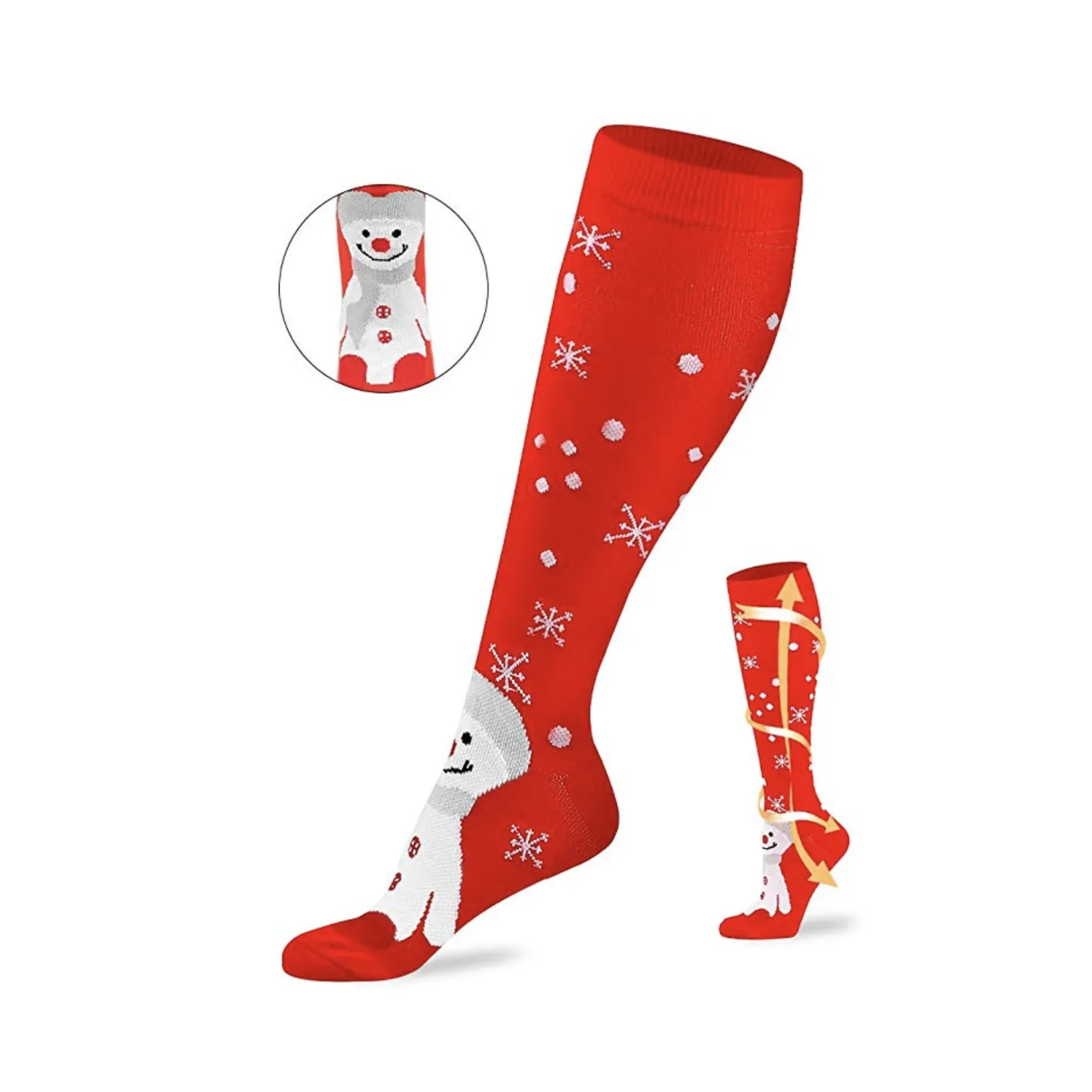 Christmas Novelty Socks Compression Stockings Fit Compression Medical Socks Nylon Athletic Nurses Sport Compression Socks