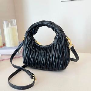 Bolso Bandolera de Piel Sintética PU de Diseño Geométrico Premium para Mujer, con Correa de Cadena, Plegable, Impermeable, Casual - Product Image 1