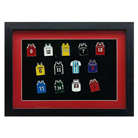 Custom Framed Display Case untuk koleksi pin lencana medali Jersey Patch kotak bayangan bingkai dinding dipasang koleksi pemegang