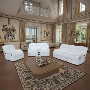 リクライニングチェアリクライニングソファセットエアレザー高级リクライニングチェアソファドロップテーブル収納 - Product Image 6