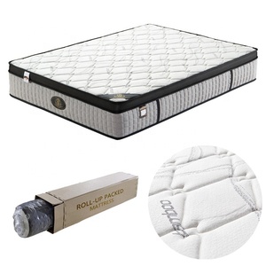 Đồ Nội Thất Phòng Ngủ Giá Rẻ Giá Colchones Túi Mùa Xuân Lai Chất Lượng Nữ Hoàng Mùa Xuân Giường Nệm Trực Tuyến Cuộn Đóng Gói Trong Một Hộp - Product Image 1