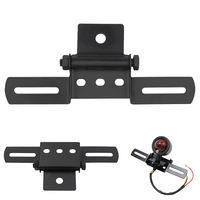 Soporte de placa de matrícula de motocicleta de servicio pesado | Metal negro, ideal para luz trasera y montaje lateral de placa