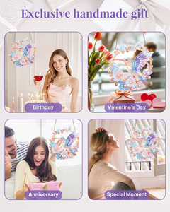 Kit de Colgante de Pintura de Diamantes DIY Personalizado, Decoración Acrílica para Colgar en Ventanas con Cadena de Acero Inoxidable - Product Image 6