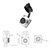 Conector Circular Hembra de Latón WS16 para Aviación, Venta Directa de Fábrica, Cable de Conexión para Sistemas de Energía Solar y Automotrices de 2-10 Núcleos