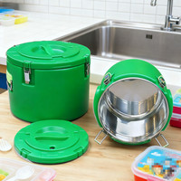 Chauffe-Plats Grande Capacité Professionnel et Domestique pour Hot Pot, 15/30/50L, Double Paroi Isolée, Set de 3 Contenants de Stockage Alimentaire en Métal
