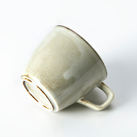 Mug à café en céramique vintage de 16 oz, fait main à Chaozhou, personnalisable, pour le dîner de Noël, émaillé sans vernis, givré, en vrac
