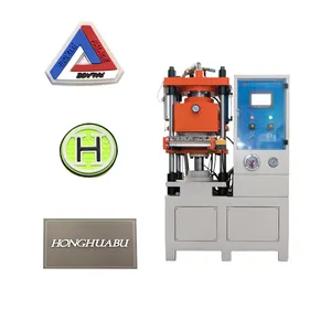 Automatic silicone heat transfer label machine liquid silicone trademark vacuum culcanizing formign label making machine