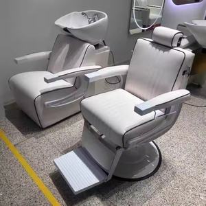 Silla de Barbero Hidráulica Moderna y Resistente para Salón de Belleza, Color Blanco, para Hombres, 2025 - Product Image 6