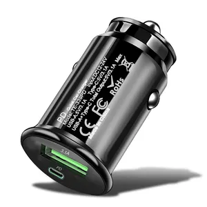 <span class=keywords><strong>Chargeur</strong></span> de voiture USB pour <span class=keywords><strong>iphone</strong></span> 12 <span class=keywords><strong>11</strong></span> <span class=keywords><strong>30W</strong></span> Charge rapide 3.0 pour Xiaomi Auto Type C QC PD 3.0 Chargeurs de téléphone portable - Product Image 1