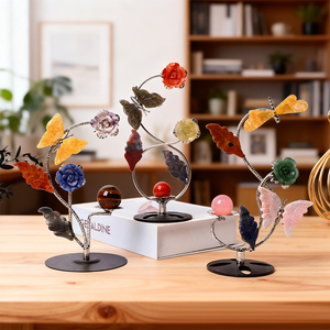 Factory Price Healing <b>Crystal</b> Stone Craft butterfly Dragonfly Accessories Stand <b>Crystal</b> Decoration for Gift - Product Image 4