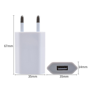 Chargeur mural USB magnétique électrique 5V 1A 5W, prise US EU, ABS ignifuge, <span class=keywords><strong>mini</strong></span> design pour téléphones mobiles - Product Image 2
