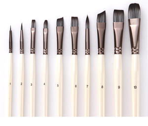 10 pièces professionnel 10 pinceaux en forme de cheveux en Nylon différents pour la <span class=keywords><strong>peinture</strong></span> de <span class=keywords><strong>peinture</strong></span> aquarelle acrylique - Product Image 2