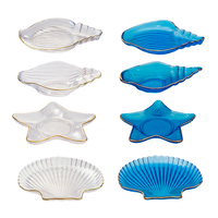 Assiette de service de table carrée, en verre trempé Unique, vente en gros, 12 pièces
