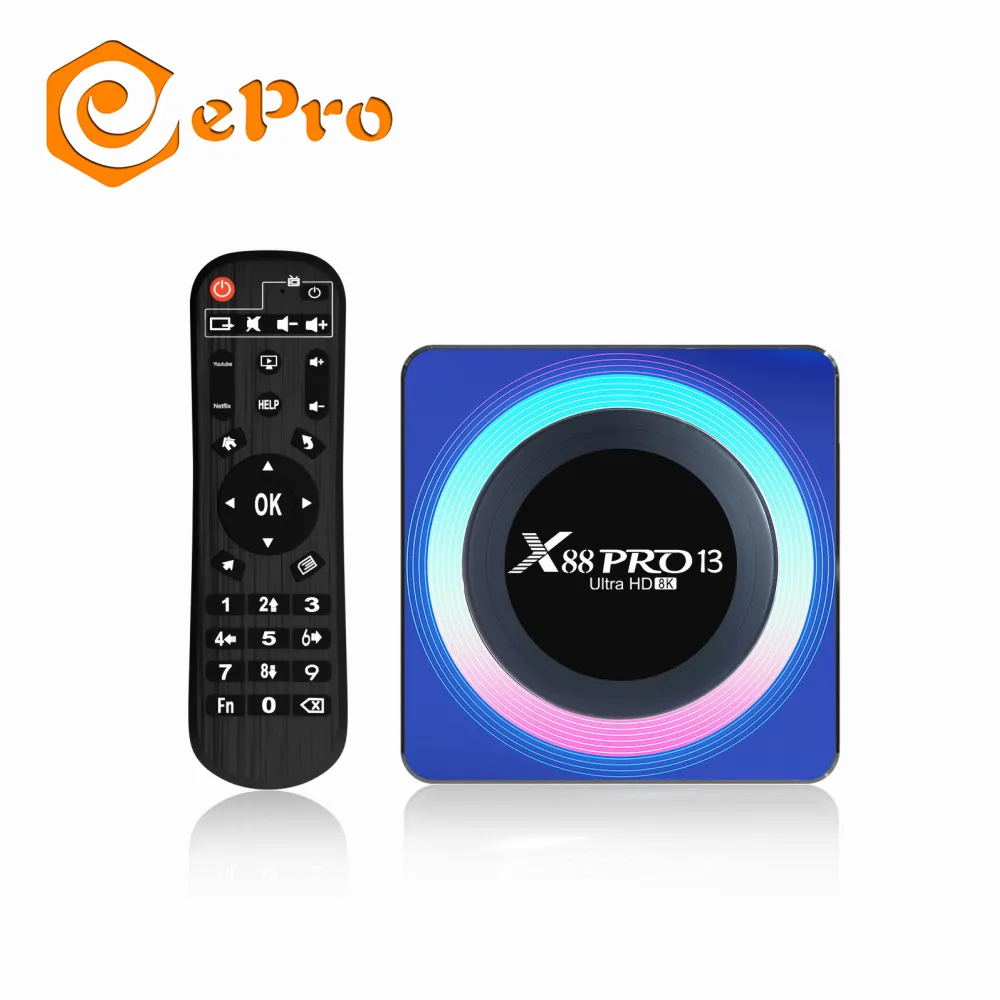 X88 برو 13 RK3528 4G 64G Android 13 TV Box DDR3 RJ45 M rwi G/5G WiFi et Rockchip 8K HD رباعي النواة STB eMMC Set top box