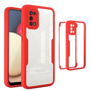 Funda Protectora Rígida para Teléfono con Película Protectora de Pantalla Frontal Transparente de TPU <span class=keywords><strong>y</strong></span> PC de Cobertura Total de 360 Grados para Samsung A02S A03 Core M22 M32 A23 <span class=keywords><strong>5G</strong></span> A13 <span class=keywords><strong>4G</strong></span> - Product Image 4