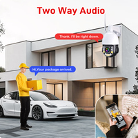 Wistino 5 pulgadas 4K Ultra largo alcance 50X Zoom PTZ Cámara al aire libre impermeable seguimiento automático Voz bidireccional Icsee 4G Cámara Wifi