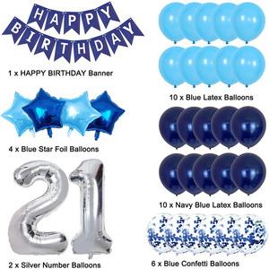 Navy Blu <span class=keywords><strong>Buon</strong></span> <span class=keywords><strong>Compleanno</strong></span> Coriandoli Banner Stella Foil Palloncini In Lattice Palloncini Partito Palloncini Decorazioni per 1st 3rd 31st Di <span class=keywords><strong>Compleanno</strong></span> - Product Image 2