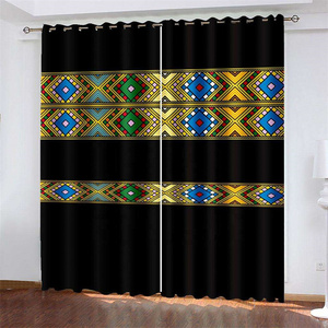 Style éthiopien OEM personnalisé fibre de polyester de haute qualité culture érythrée rideau éthiopien et érythréen qualité hôtel <span class=keywords><strong>Saba</strong></span> - Product Image 3