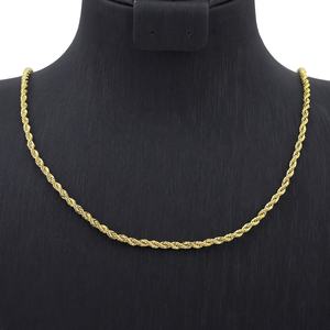 Jxx Fashion 24k Gold-Plated Link Chain Necklace <b>Thick</b> <b>Rope</b> Style for Men and Women-Trendy Pearl Jewelry Wholesale - Product Image 6