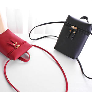 थोक नई मिनी एकल कंधे बैग मीठा महिलाओं डबल जिपर पु चमड़े शून्य पर्स - Product Image 6