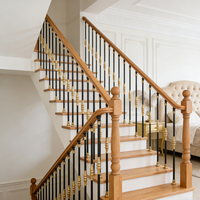 Balustrade d'escalier en alliage d'aluminium-magnésium noir moderne de haute qualité pour villa, vente en gros