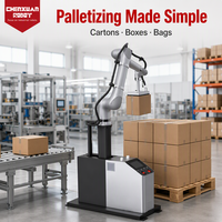 Cobot de palettisation collaboratif flexible, palettiseur robotisé à aspiration sous vide pour l'empilage de cartons en entrepôt