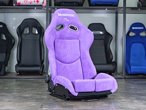 Offerta Speciale in Russia Coppia Universale di Sedili da Corsa Reclinabili GIAS LowMax in Tessuto Scamosciato Rosa Grigio e Fibra di Carbonio con Doppia Guida di Scorrimento - Product Image 5