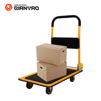 Carretilla de Mano de 4 Ruedas, Plegable, de Alta Capacidad de Carga