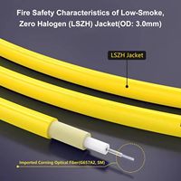 1 Meter 3.0mm 9/125 OS2 Singlemode Simplex Fiber Cable LC/UPC Fiber Optic Patch Cord FTTX Use 1 Year Warranty