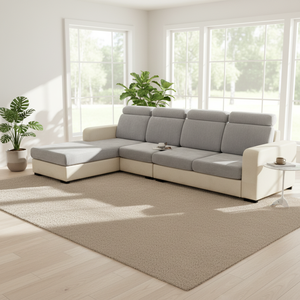 Housse de coussin de canapé en tissu extensible gris pour canapé sectionnel avec fond élastique, personnalisable, luxueuse, moderne, lavable - Product Image 2